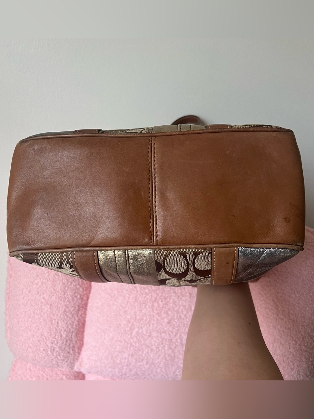 Vintage Coach Holiday Patchwork Gallery Tote / Shoulder Bag - Picture 3 of 7